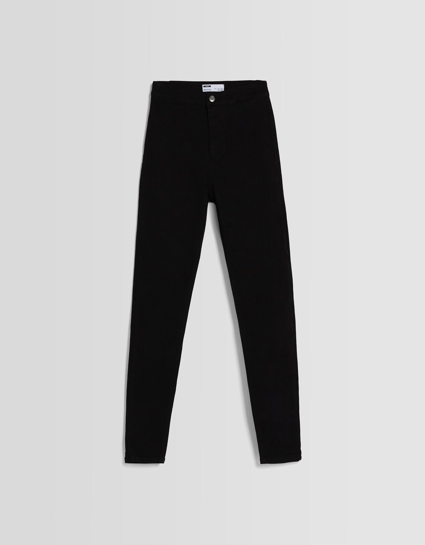 Calças legging jeans de cintura super alta