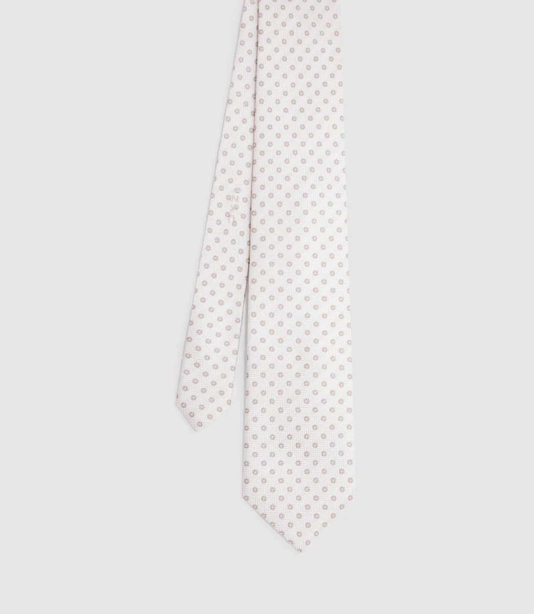 Cravate 8cm beige 