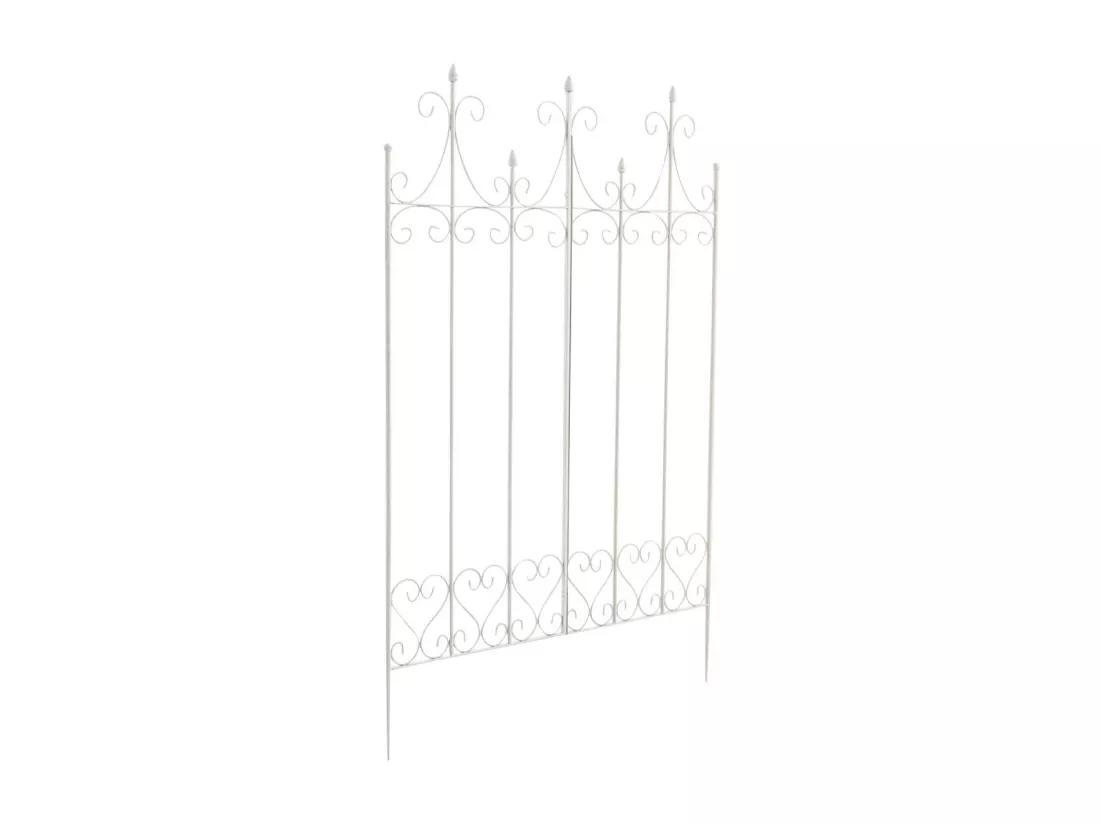 Treillis de jardin support métal blanche 100 x 1.5 x 150 cm 10_0003883