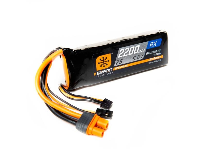 Spektrum RC-Akku LiFe 2200 mAh 6.6 V 15C IC3 / JR, Smart Universeller 2S LiFe Empfängerakku