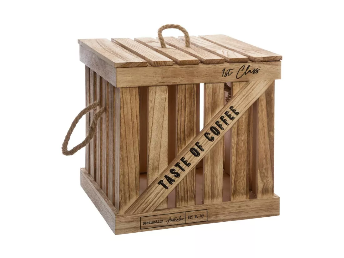 Lot de 3 Boites de rangement en Bois de Paulownia