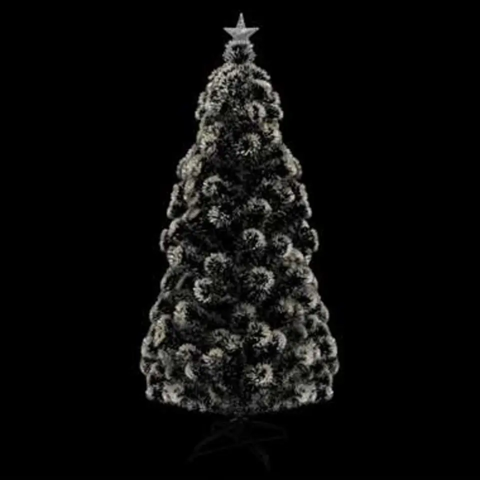 vidaXL Kerstboom met LED en standaard 180 cm glasvezel