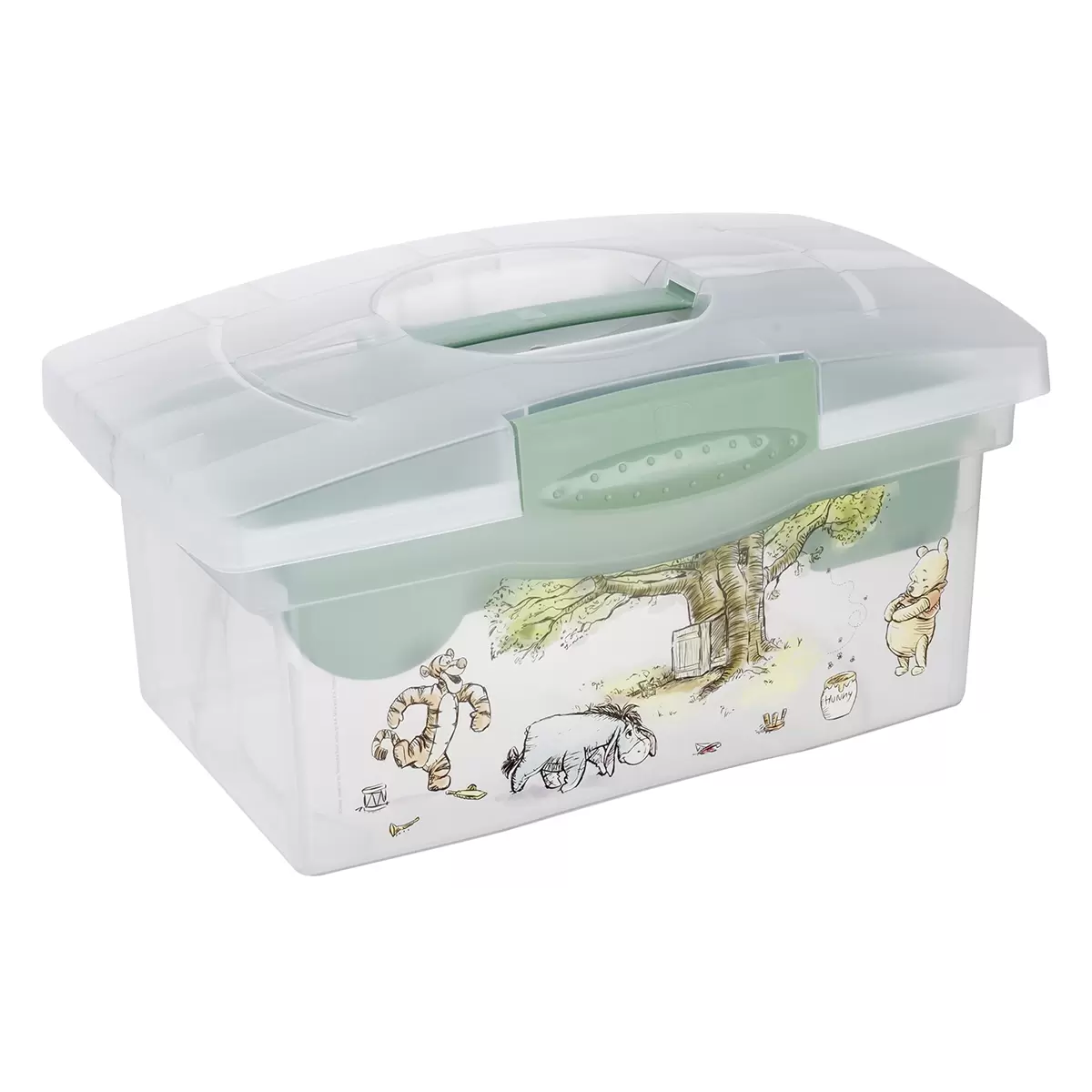 Aufbewahrungsbox Patryk grün,transparent