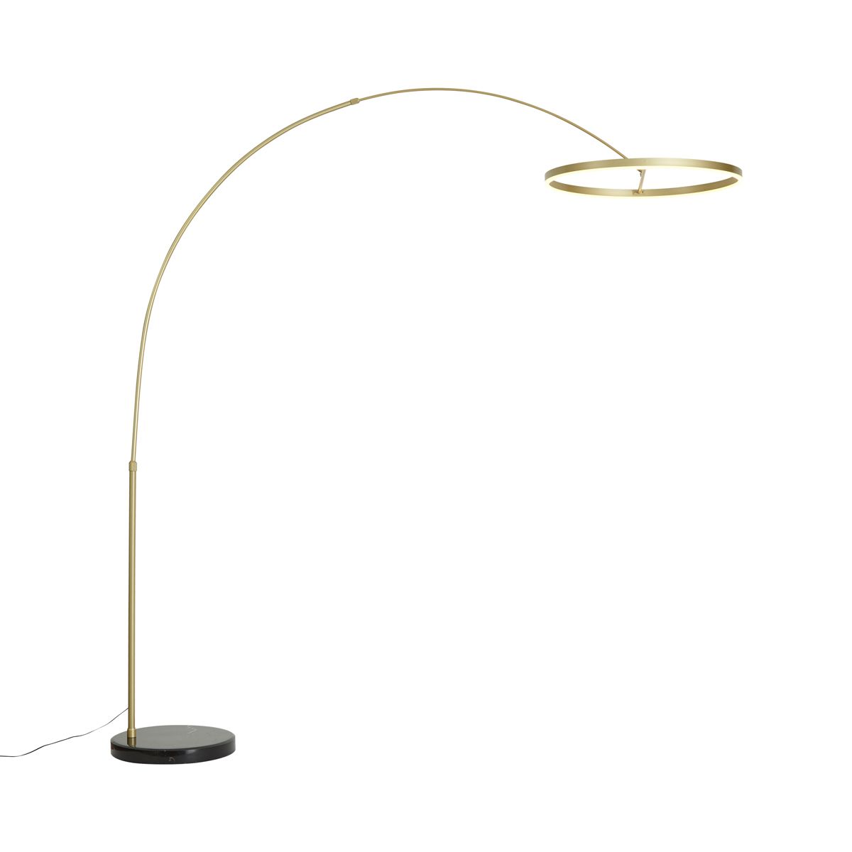 Design booglamp goud incl. LED 3-staps dimbaar - Anello