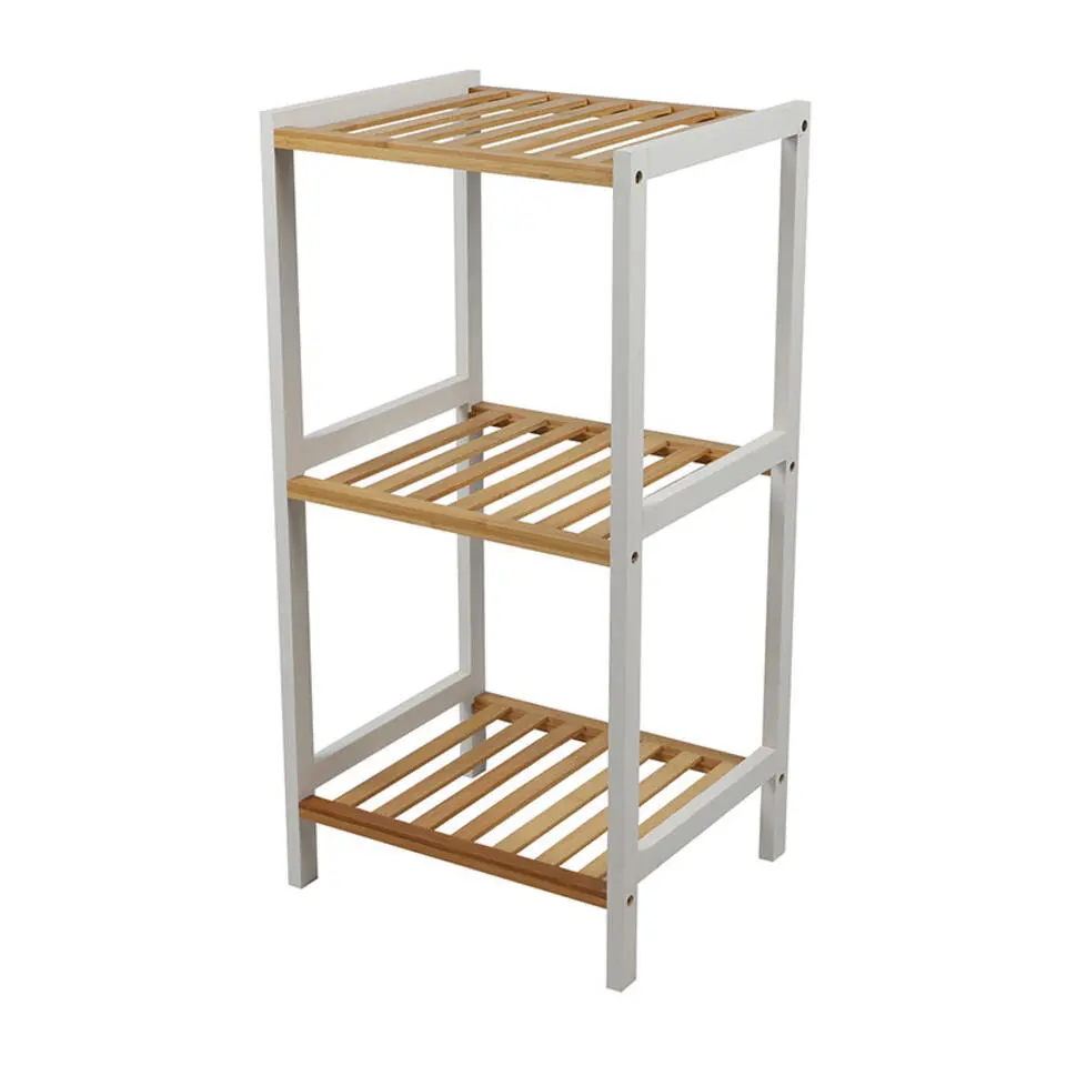 Urban Living Douche/badkamer opberg rekje - bamboe - 3 lagen