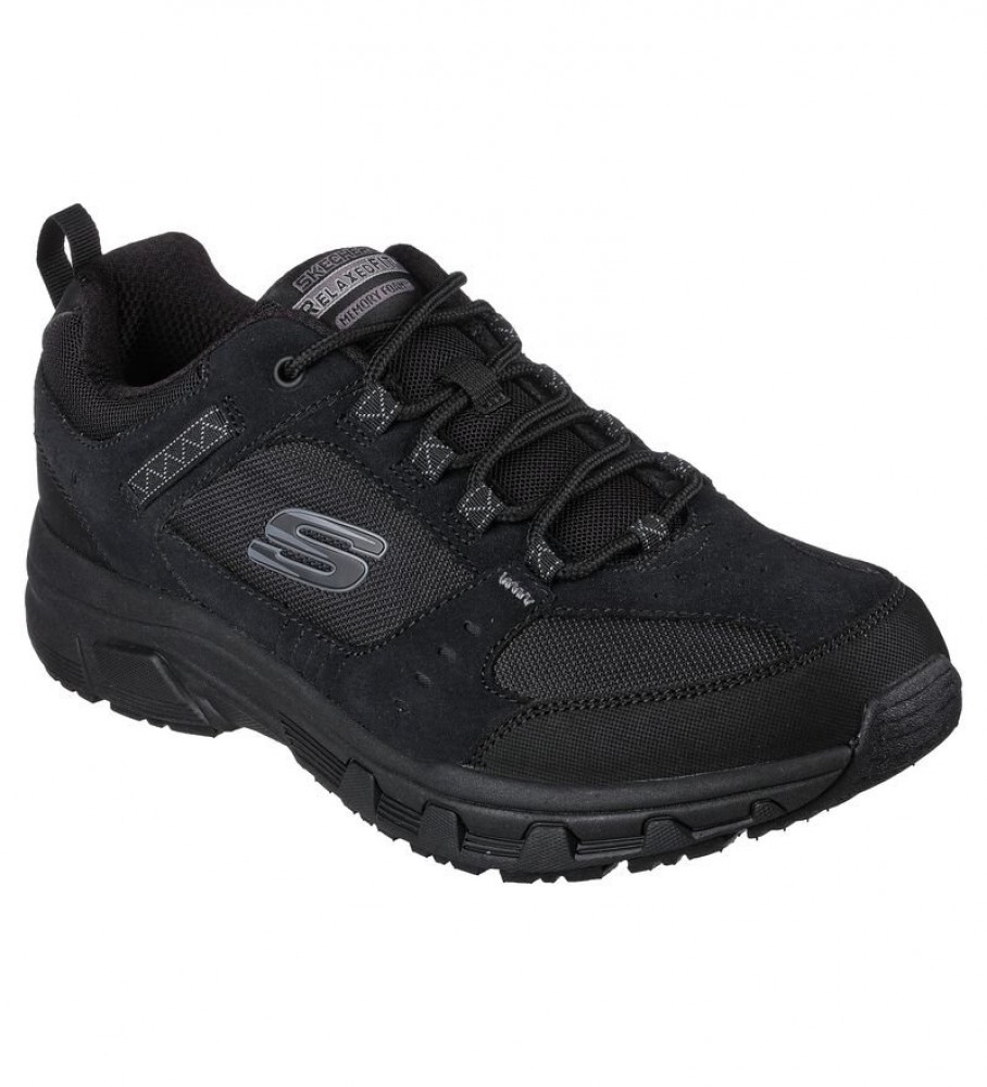 Tênis Skechers Oak Canyon em camurça preta