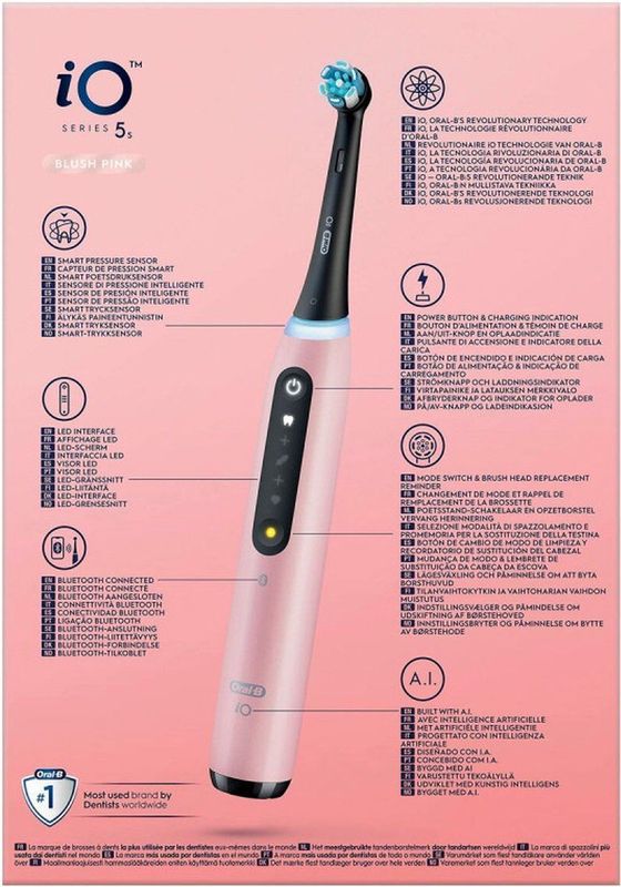 Oral-B - iO 5S - Elektrische Tandenborstel - Wit - Oplaadbaar