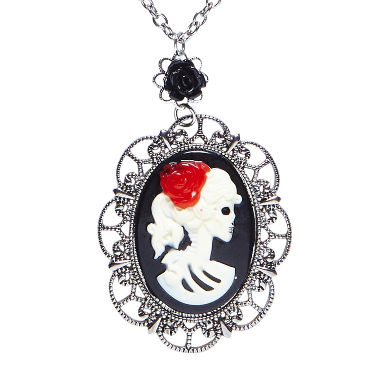 Halloween Ketting Schedel En Roos