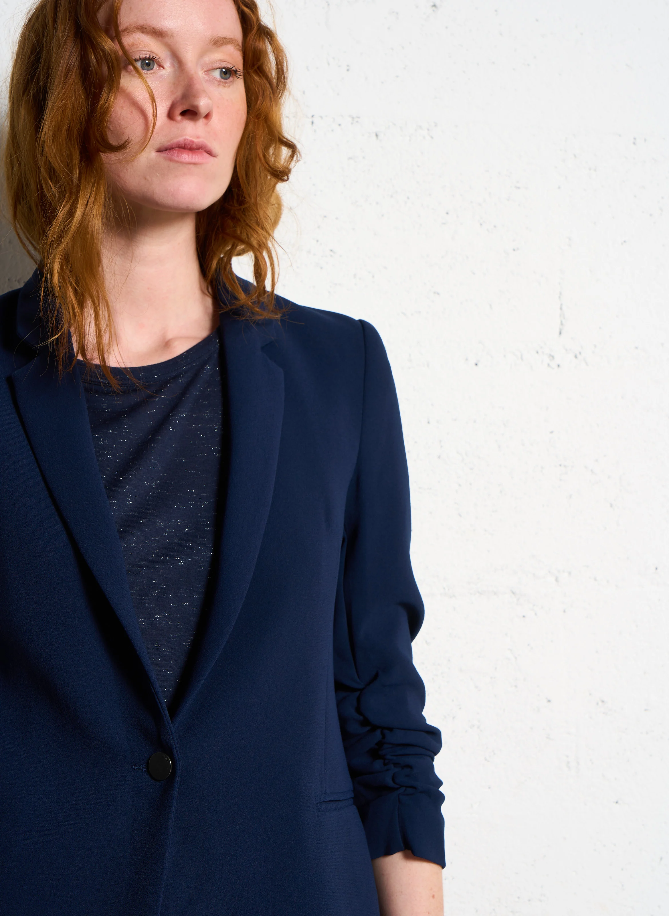 Veste de tailleur ajustée| Bleu