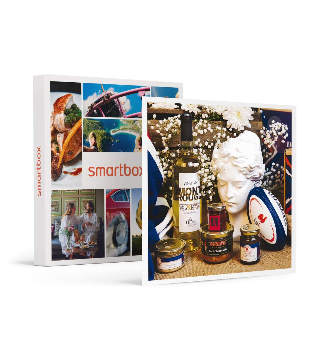 Coffret Coup d'envoi Coupe du monde de rugby : panier garni de 5 produits livré à domicile - SMARTBOX - Coffret Cadeau Gastronomie