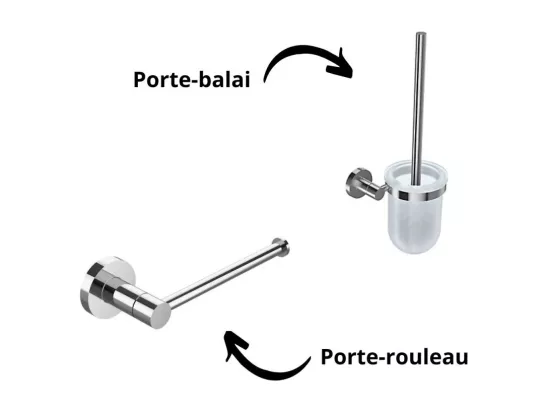 Pack WC suspendu sans bride JACOB DELAFON Struktura+ bâti-support + plaque Chrome brillant/Blanc mat + accessoires