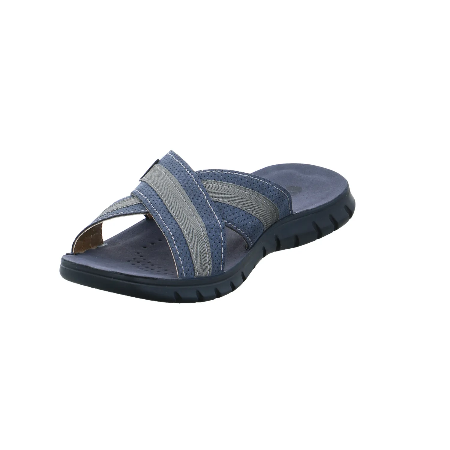 INBLUE Bio-Mûles Blau Lederimitat