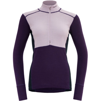 Devold Lauparen Merino 190 Zip Necke Funktionsshirt Lang Orchid / Lilac / Ink Damen