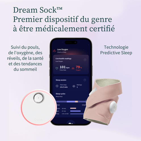 Chaussette connectée Dream Sock Mint - OWLET