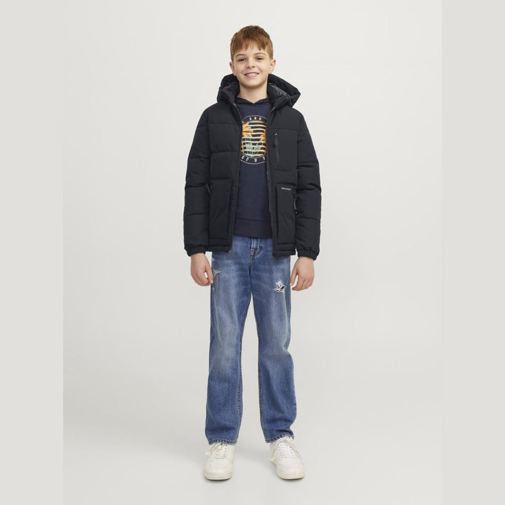 Køb Jack & Jones Junior Black Eotto Puffer Jakke
