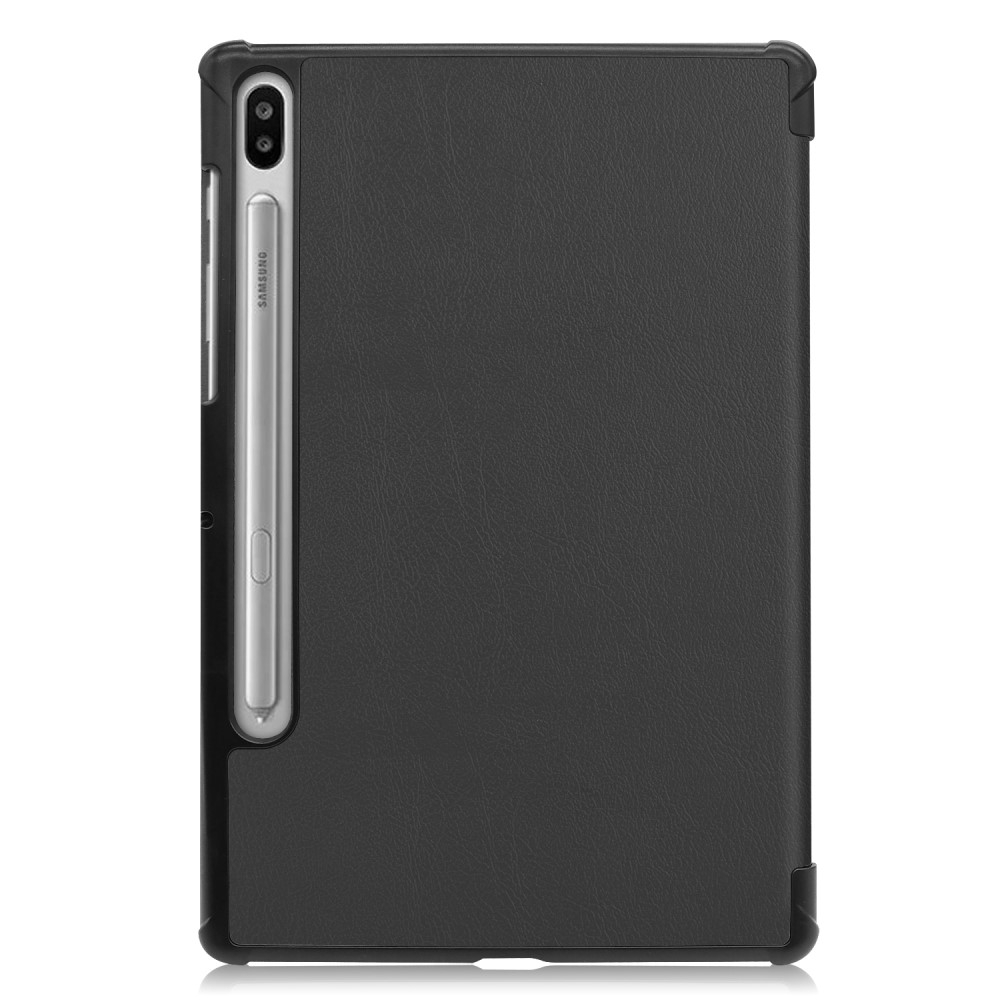 Samsung Galaxy Tab S6 Leder Tasche Smart Case Hülle - Schwarz