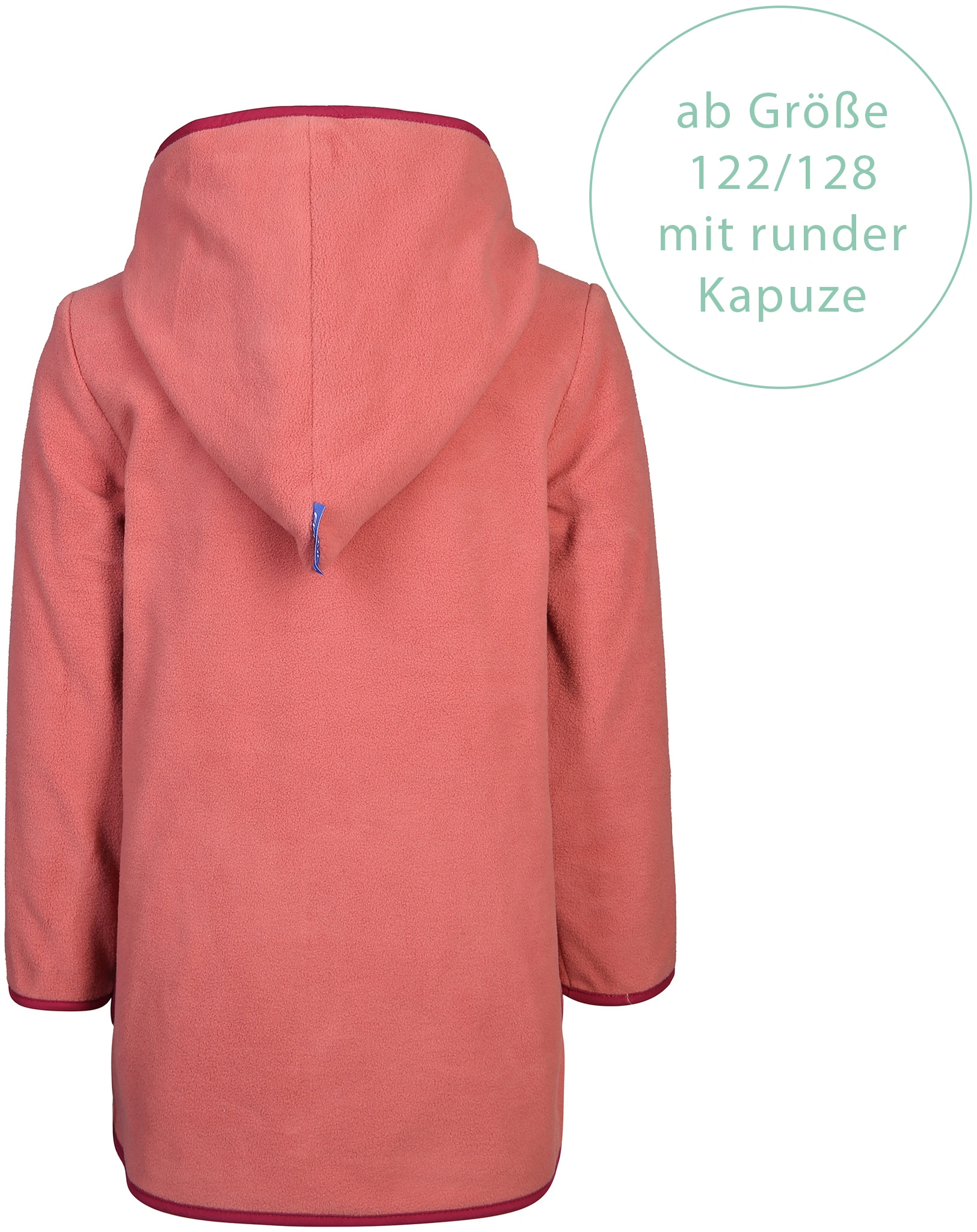 Fleecejacke LAULU lang in rose/beet red