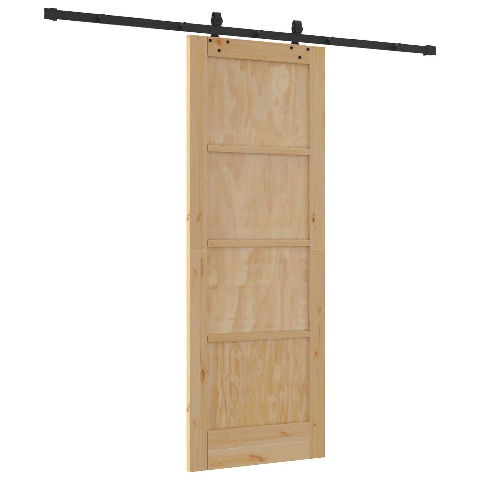 vidaXL ORKDAL Schuifdeurenset Naturel en Zwart