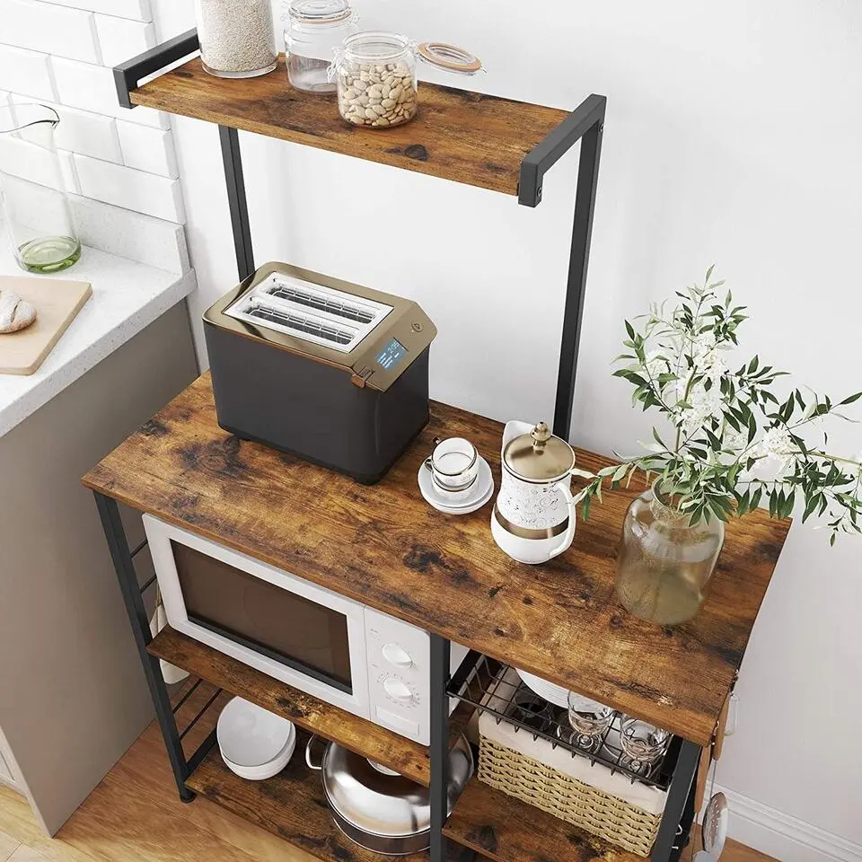 Parya Home - Keukenkast - Keukenrek - Industrieel - Hout - Bruin