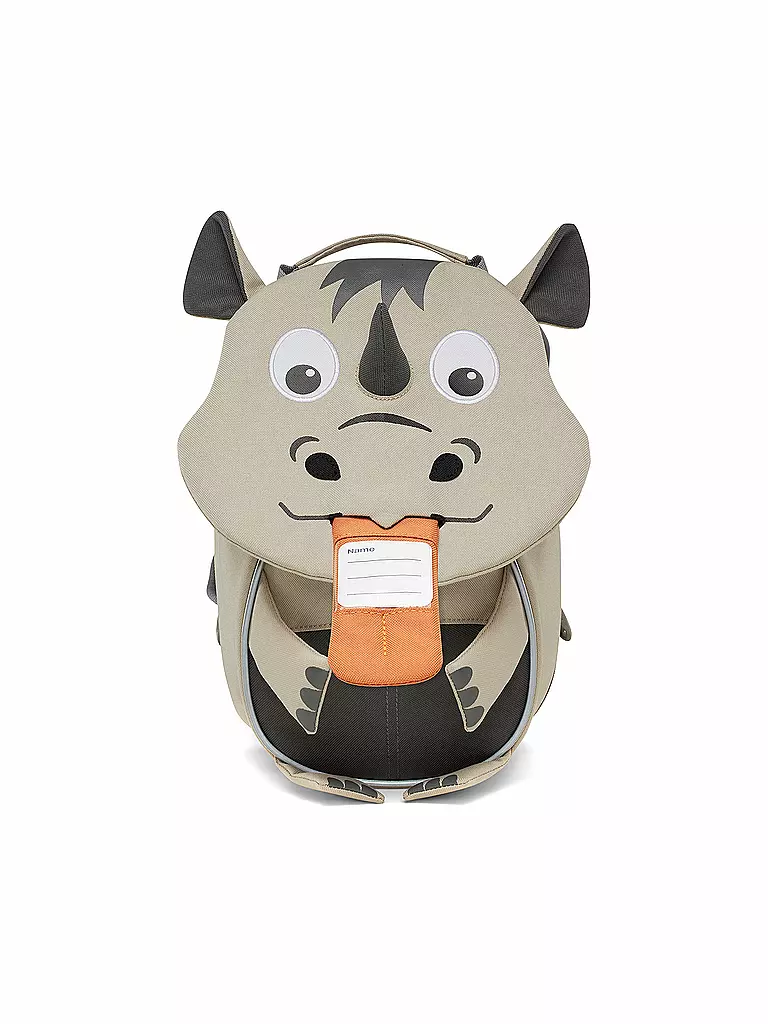 AFFENZAHN Kinder Rucksack Kleine Freunde - Nashorn grau