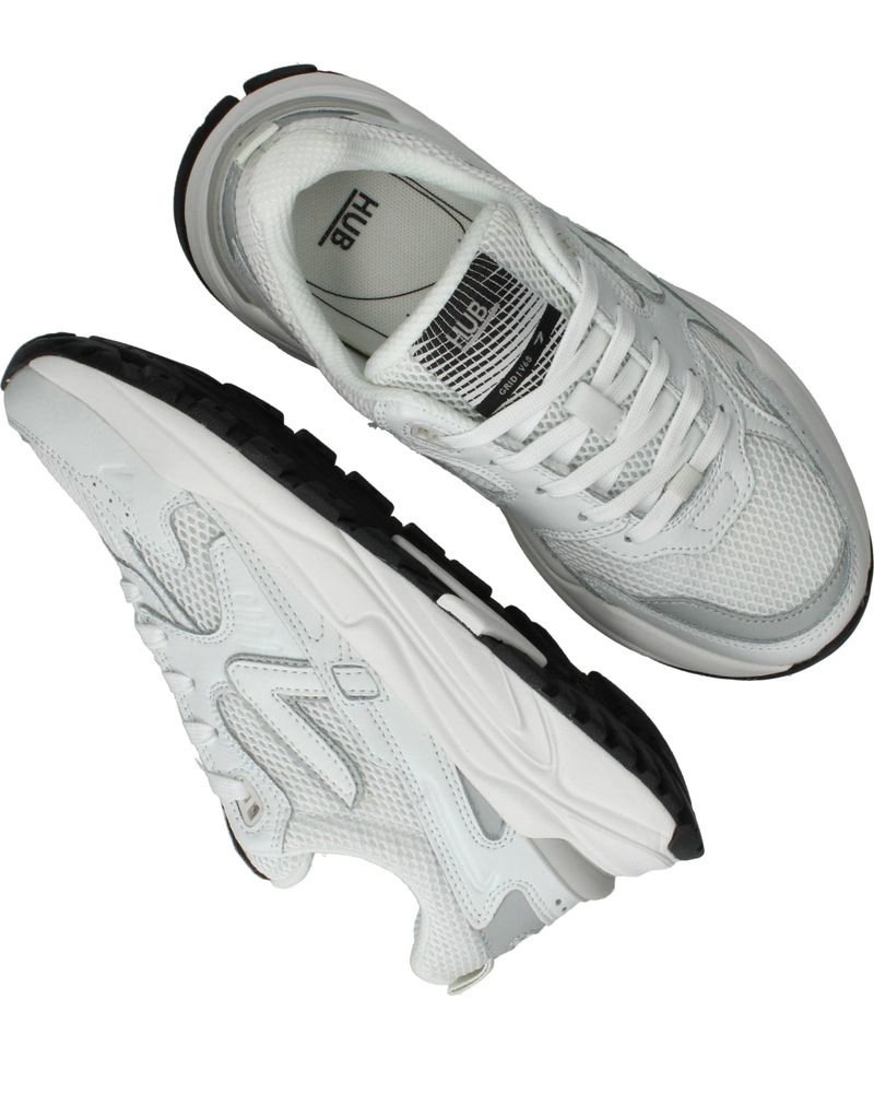 HUB Grid M48 Sneakers Wit Dames