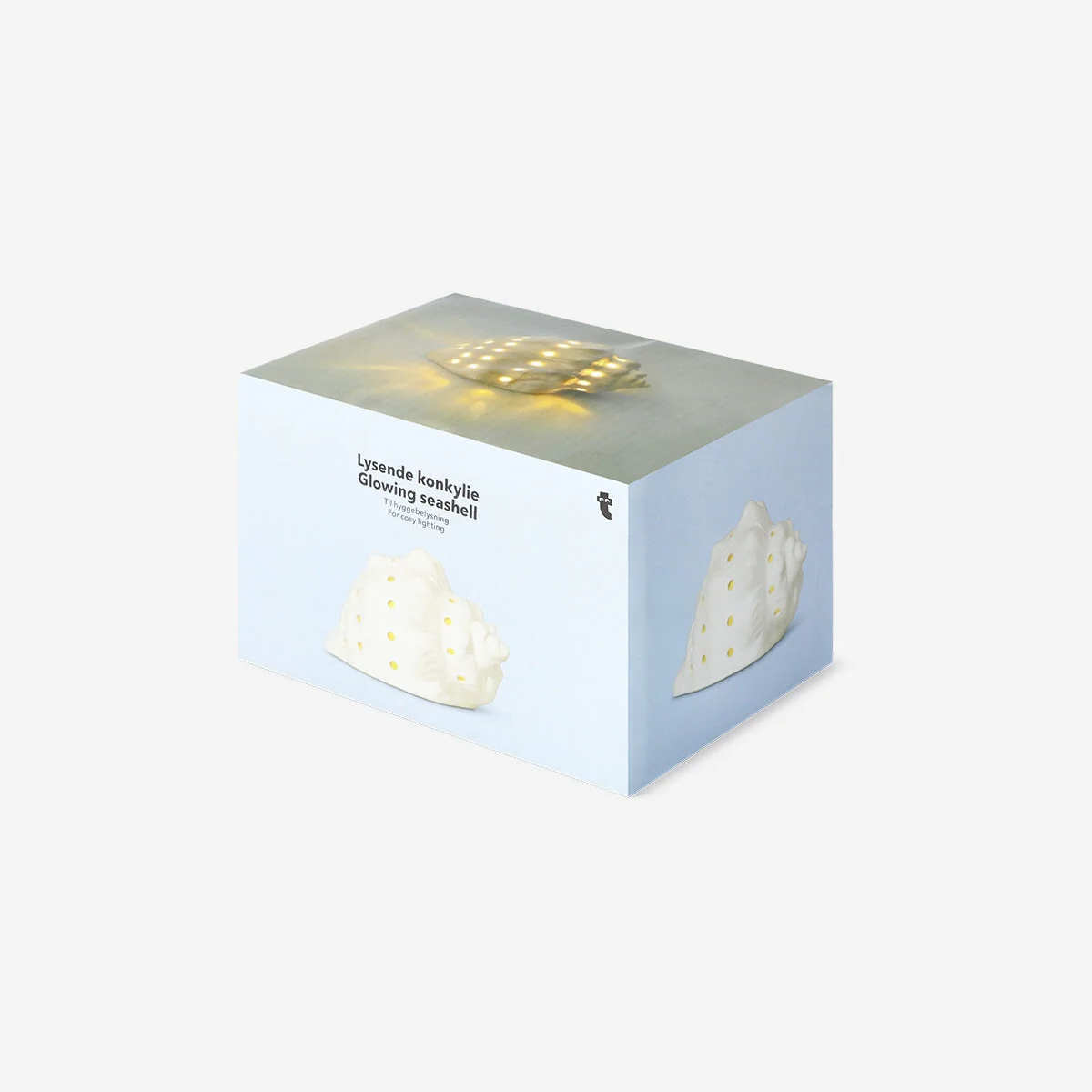 Muslingeformet lampe i keramik