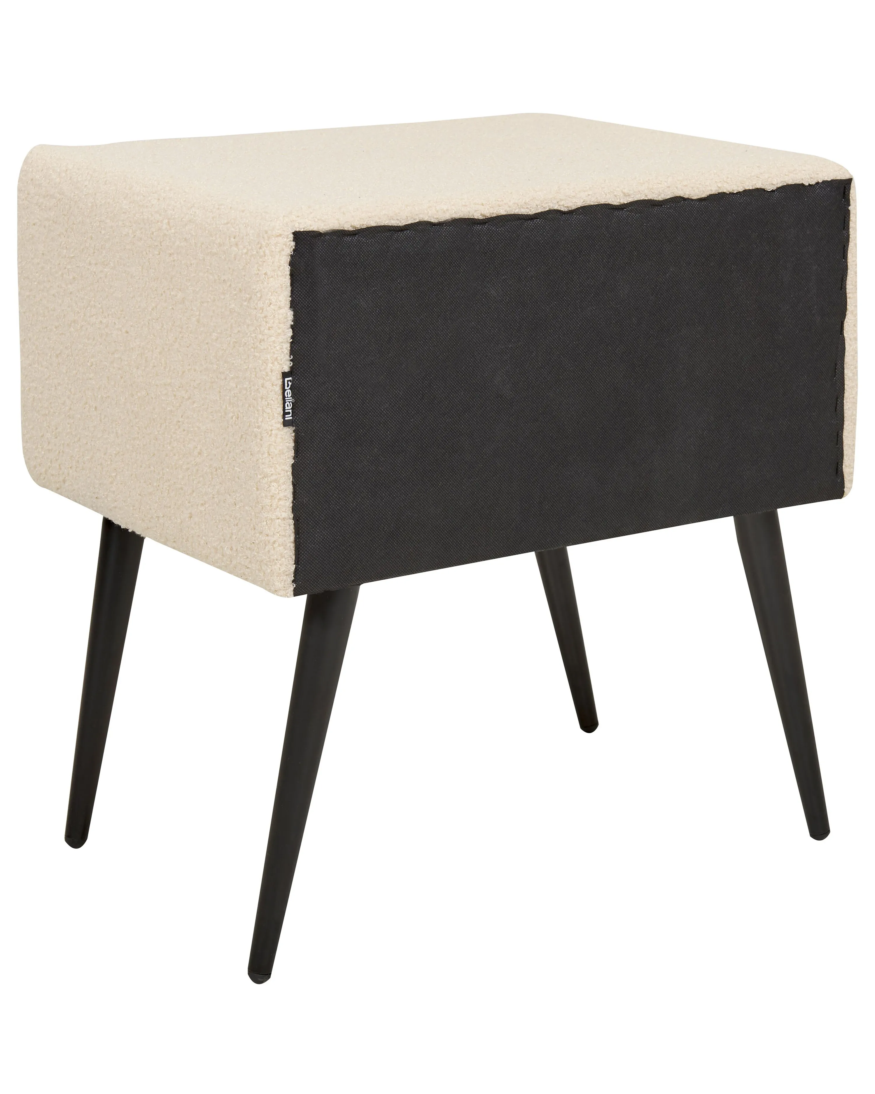Nachtkastje met 1 lade FLAYAT Bouclé Beige