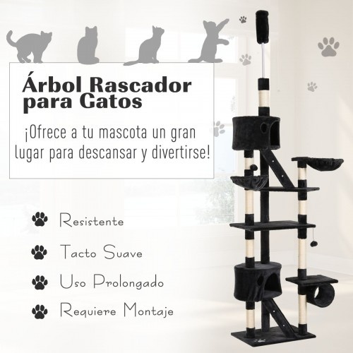 Arranhador ajustável para gatos, cinza escuro