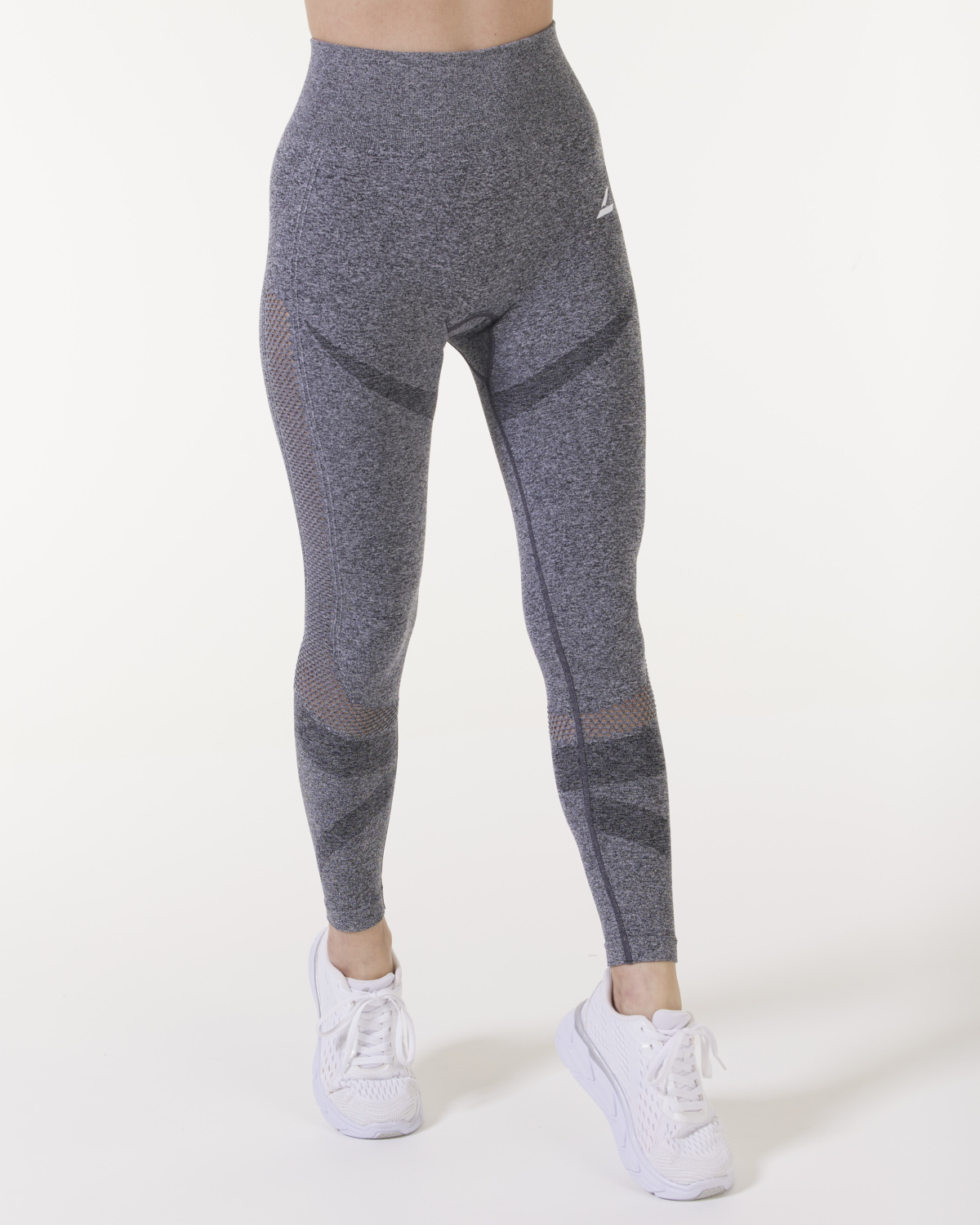 LEVITY Eclipse Mesh Seamless Tights Grey Melange