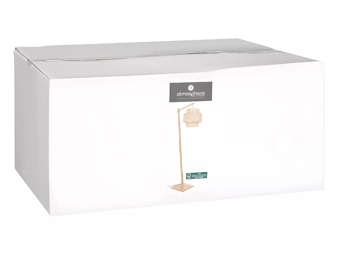 Lampadaire en Bambou naturel H 173 cm
