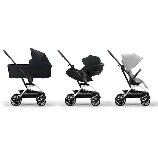 Poussette Eezy S Twist +2    Châssis Silver - Fog Grey        de               CYBEX
