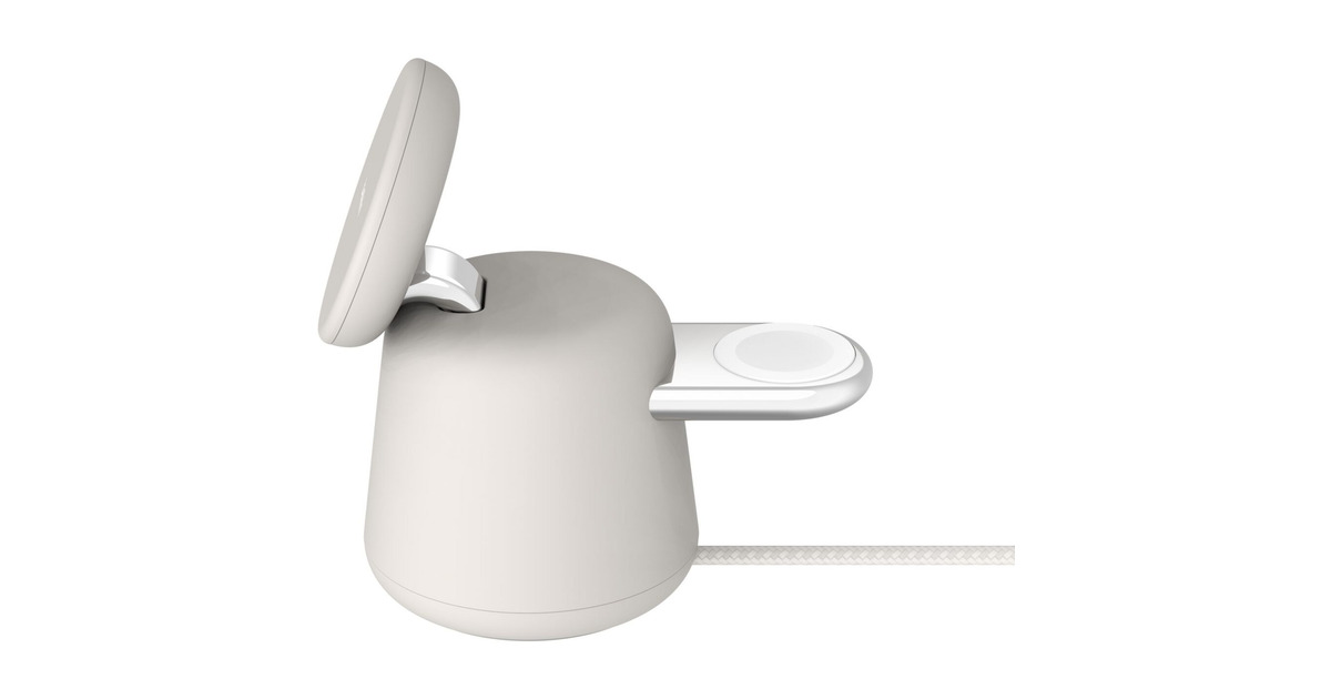 BelkinBoostCharge Pro 2-in-1 draadloos laadstation met MagSafe (15 W)  (Beige)