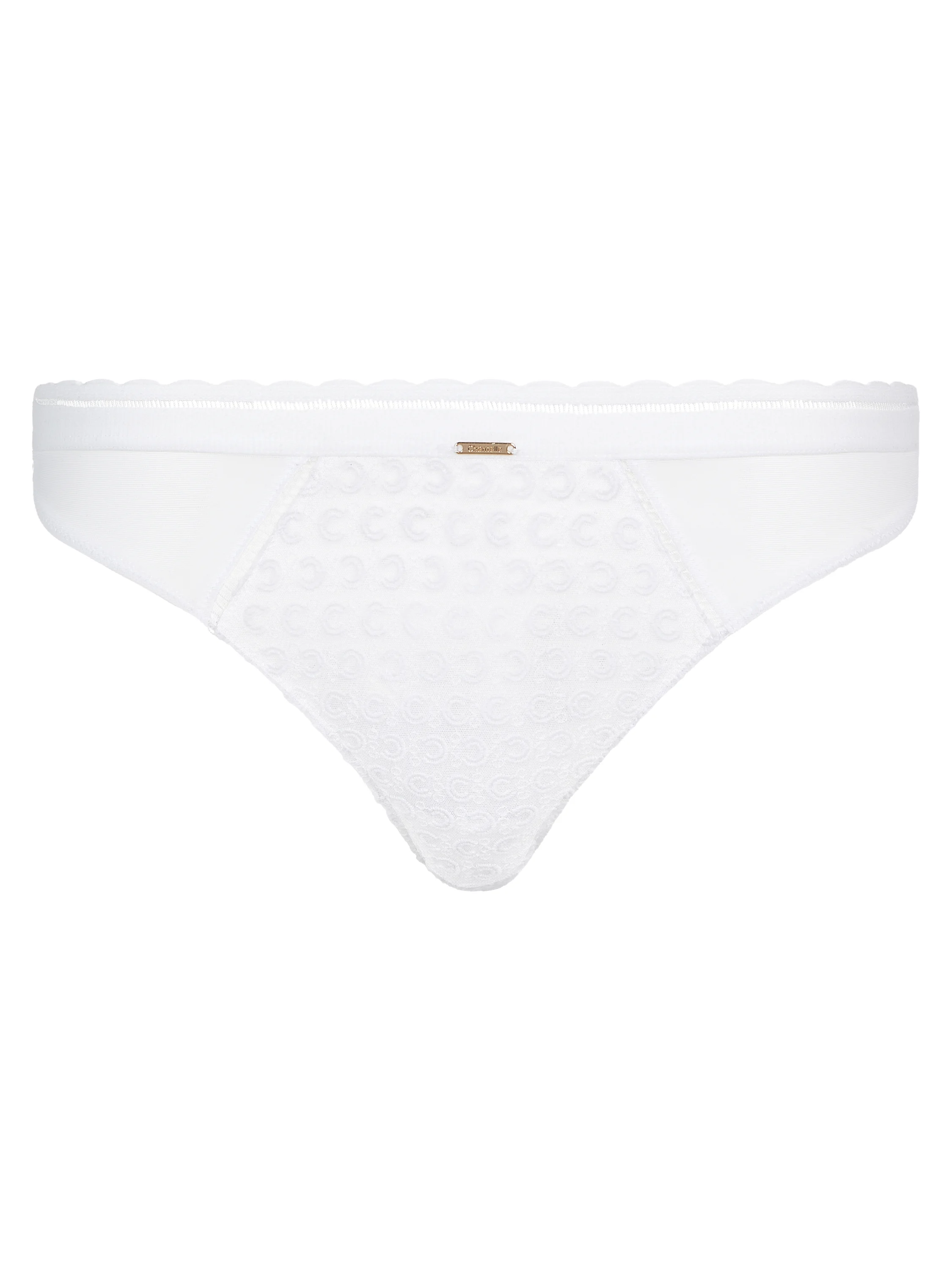 MONOGRAM - Slip dégagé broderie | Blanc