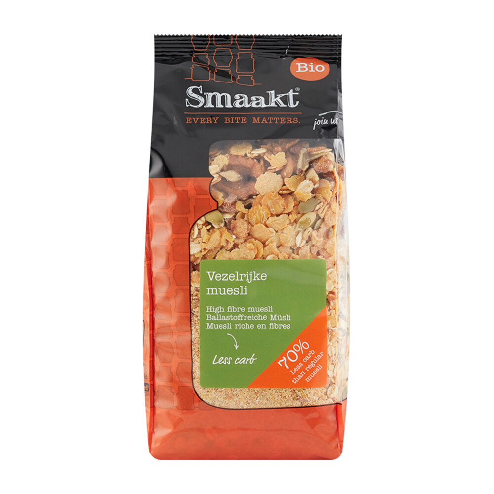 Smaakt Less Carb Muesli Vezelrijk Biologisch500 gr