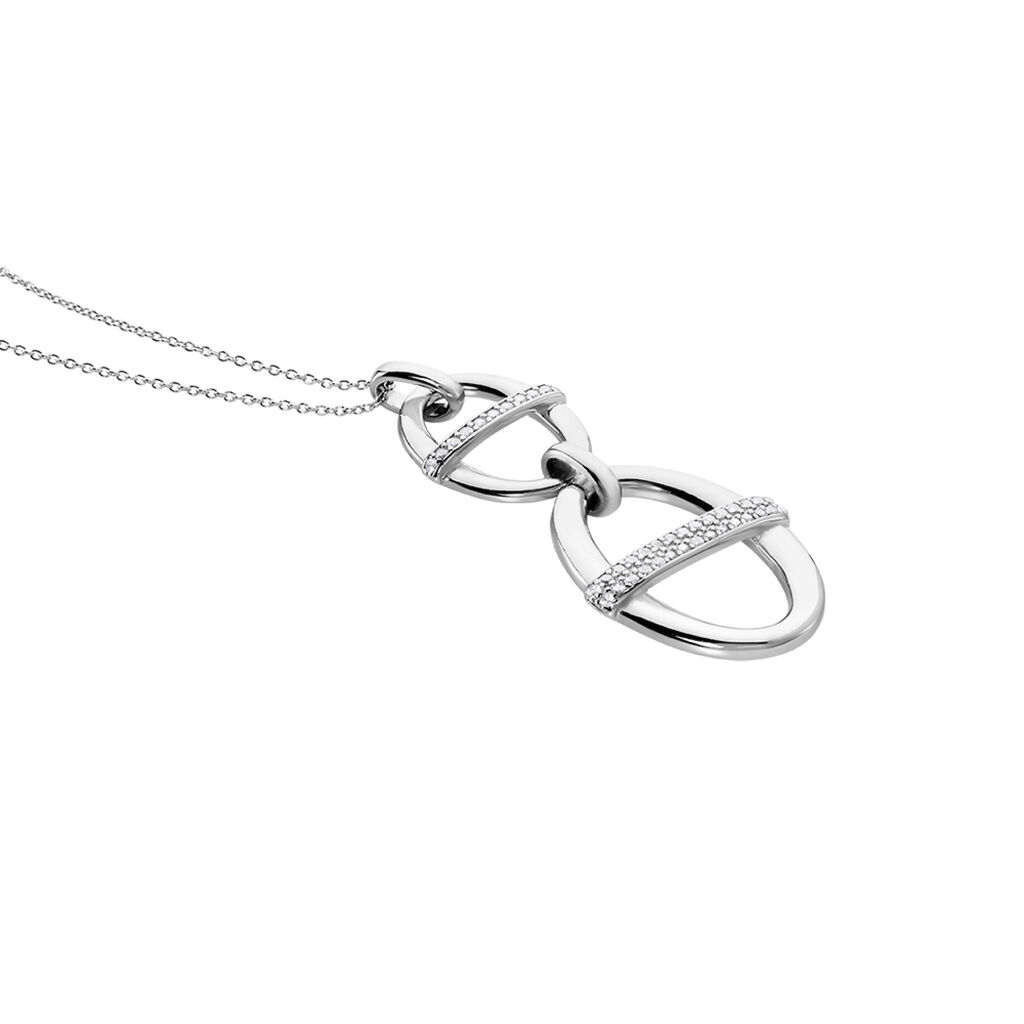 Collier Argent Sabri Oxydes De Zirconium