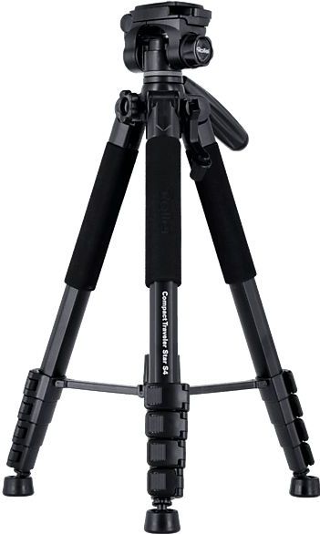 Rollei - Compact Traveler Star S4 - Statief - Licht Aluminium - 188 cm