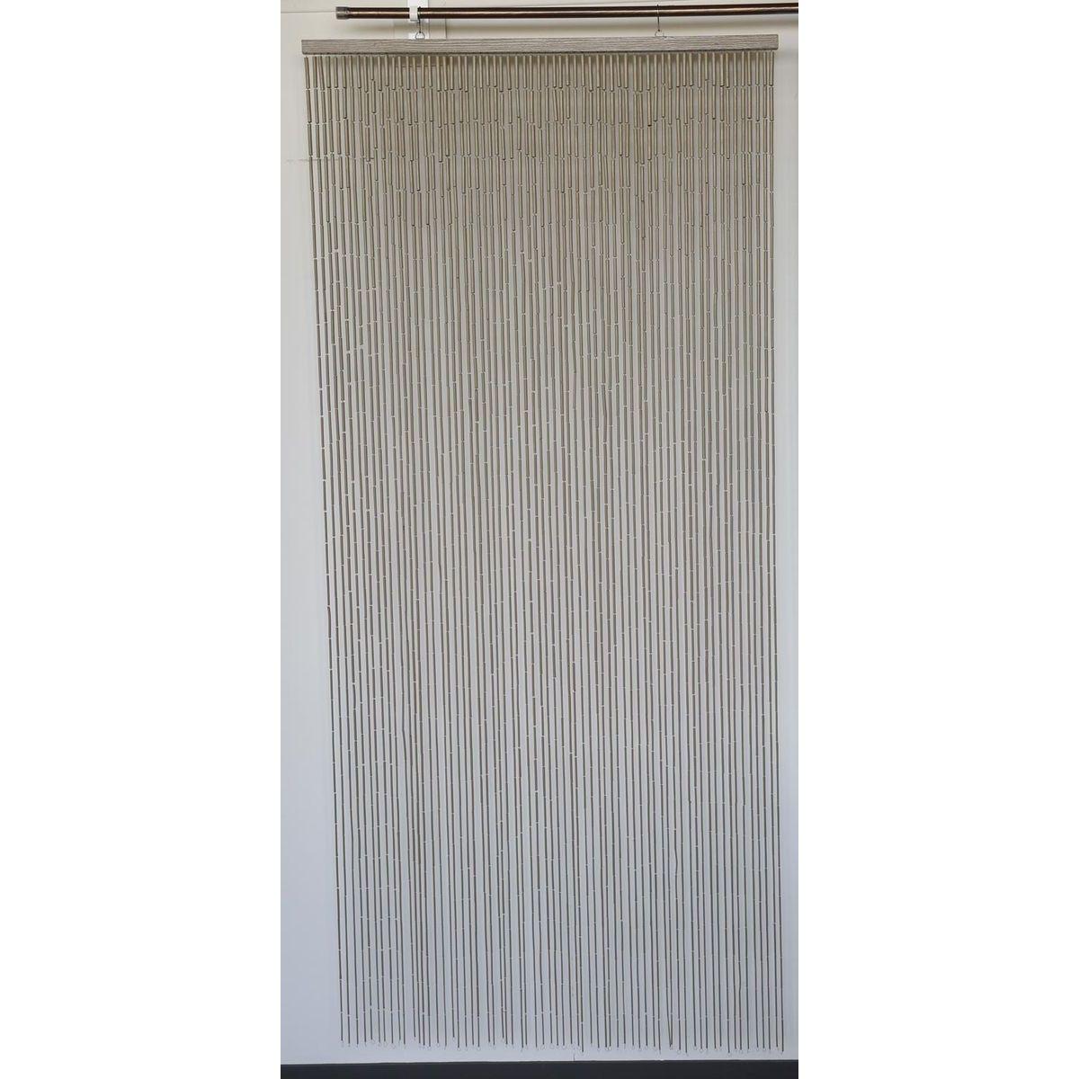 RIDEAU PORTE STICK BAMBOU 90X200CM TAUPE