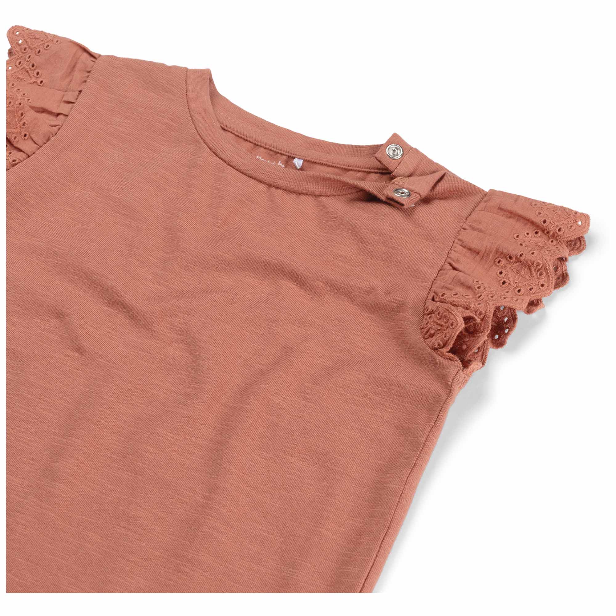 Prénatal peuter T-shirt korte mouwen effen bruin
