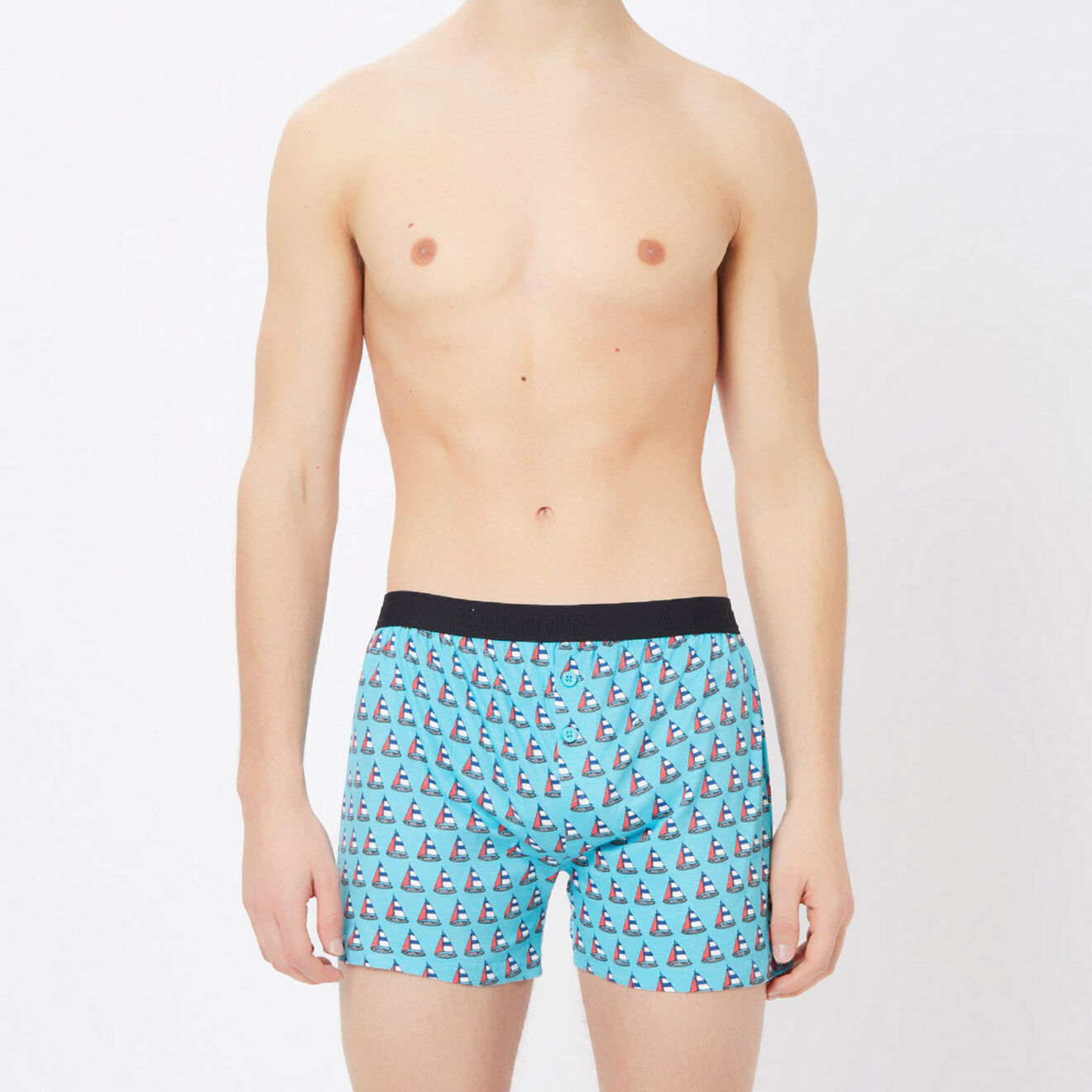 Arthur Boxer imprimé turquoise