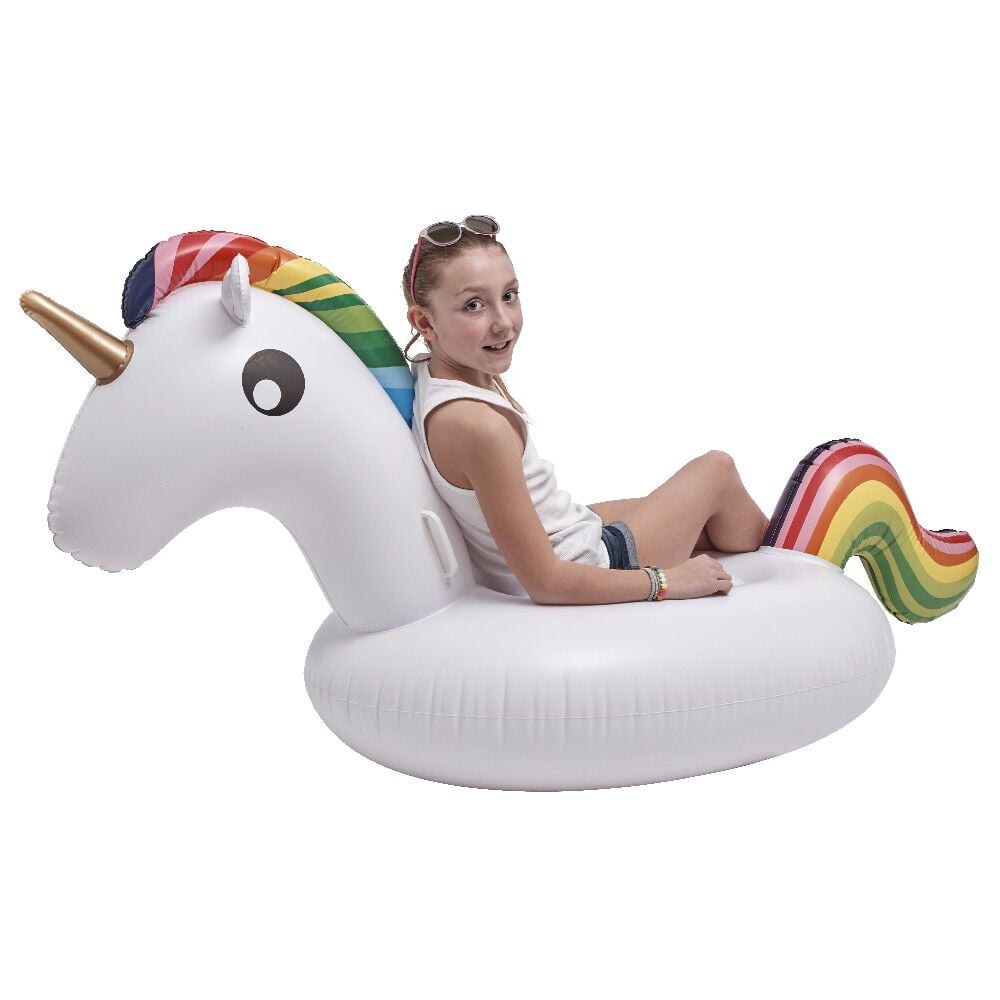 Île gonflable licorne