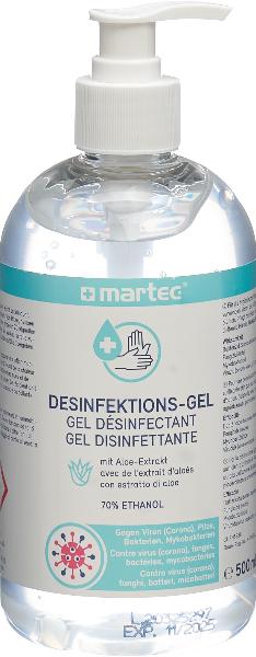 MARTEC Hände-Desinfektions-Gel Gel mit Pumpe Fl 500 ml