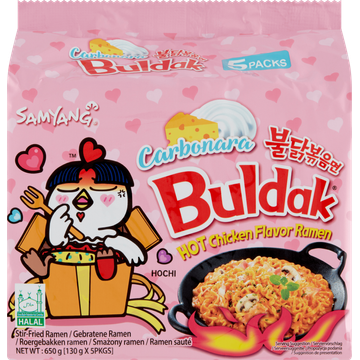 Samyang Carbonara Buldak Hot Chicken Flavor Ramen 5 x 130 g