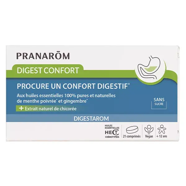 Pranarom Digestarom Digest Comfort Digestão 21 comprimidos