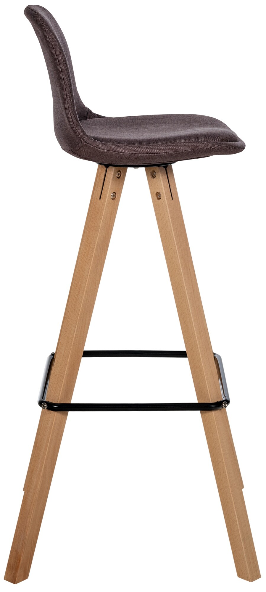 CLP Barhocker Corbin Stoff-Bezug Square I Holz-Gestell