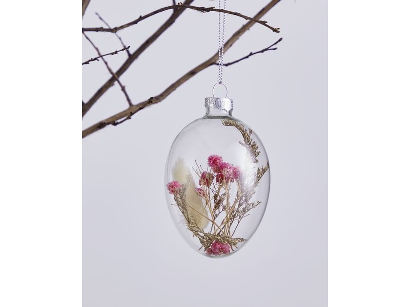 EGLO Aufhänger Fintry 12 Stück, Rosa/Transparent Ostereier zum Aufhängen