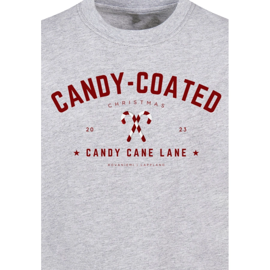 F4NT4STIC Basic Kids Tee Weihnachten Candy Coated Christmas heathergrey