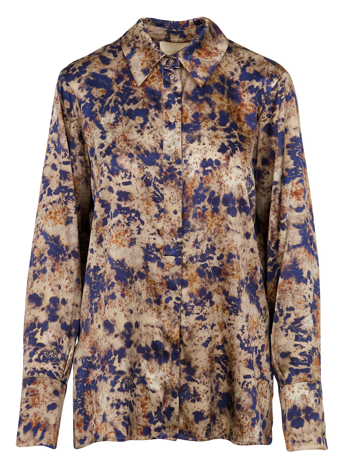 HAKINARI - Chemise droite imprimée en soie mélangé | Noir