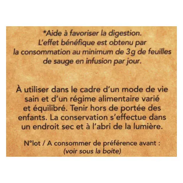 Nat & Form Tisane Sauge Bio 100g