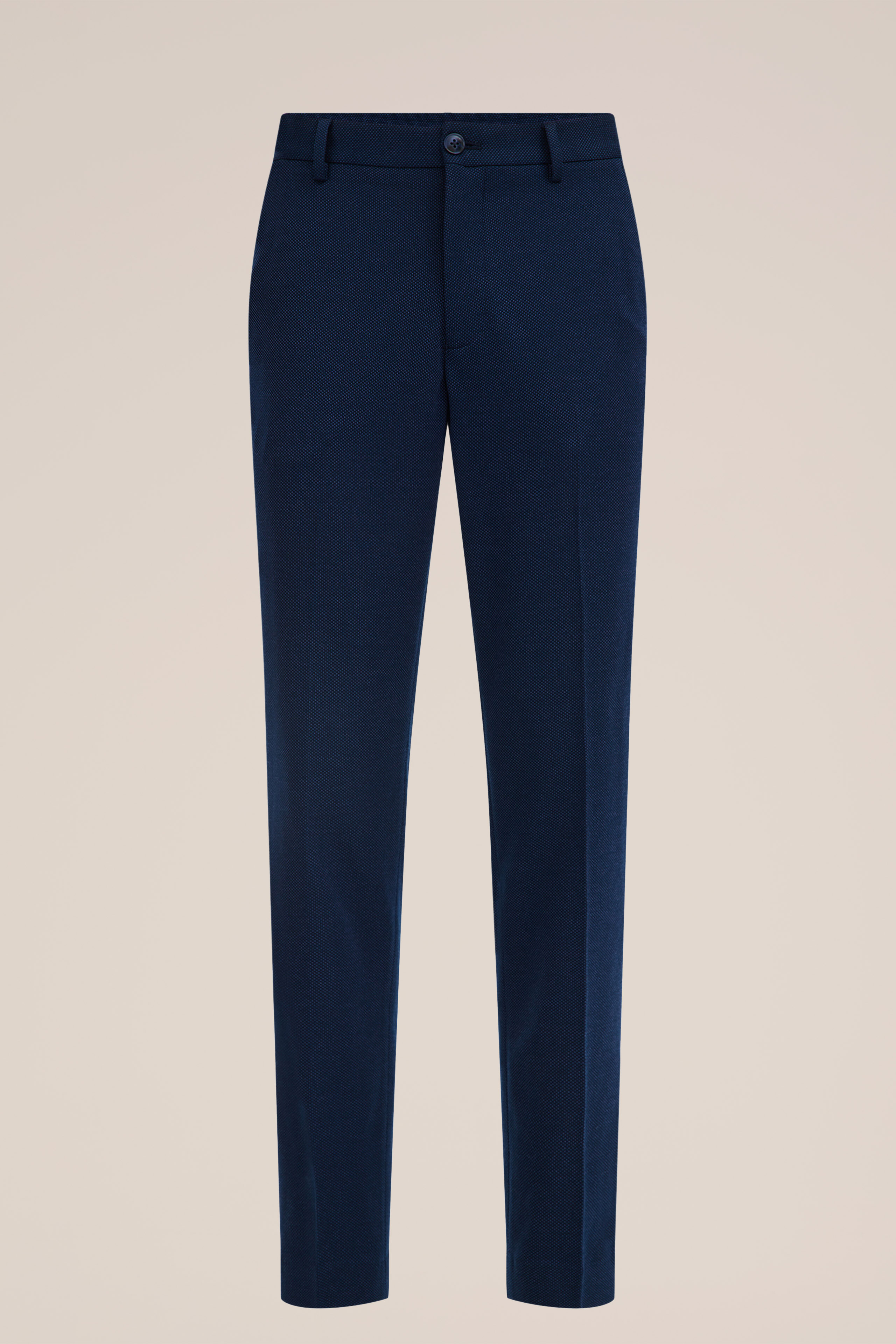 slim fit pantalon met dessin WE Fashion Donkerblauw
