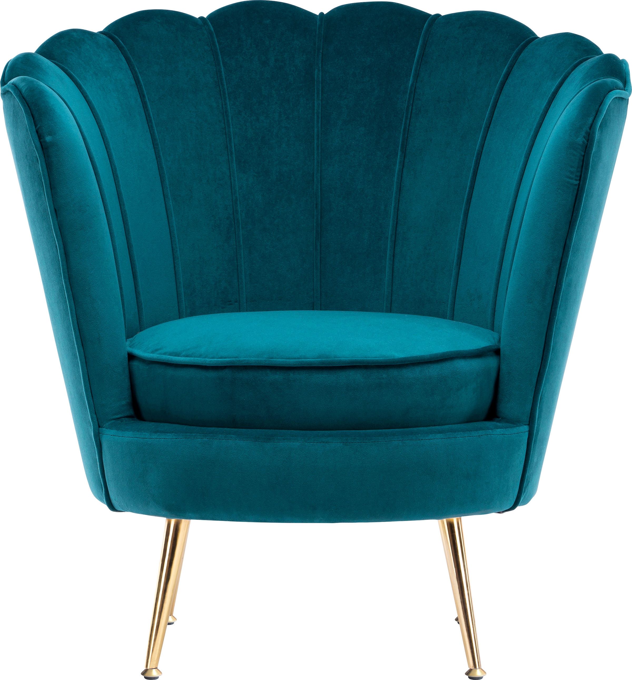 Kayoom Sessel »Sofa Barbara 125, hochwertiger Velvet-Stoff mit samtweicher Haptik« 1 Stk. tlg. Angesagtes 1-Sitzer-Sofa, Mini Sofa, Möbelfüsse höhenverstellbar